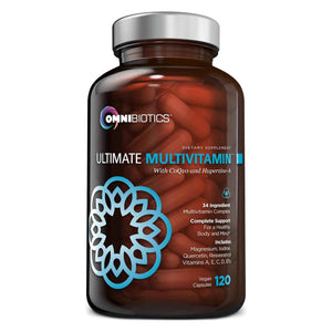 OmniBiotics Ultimate Vitamin C Supplement 2000mg - with Zinc, Elderberry Extract, and D3 - High Potency Immune Support & Collagen Booster - 120 Vegan Tablets