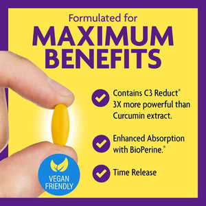 InnovixLabs Turmeric Curcumin with Black Pepper Extract - High Absorption Turmeric and Curcumin Supplements with BioPerine, C3 Reduct & Curcumin C3 Complex - 100 Time Release Tablets