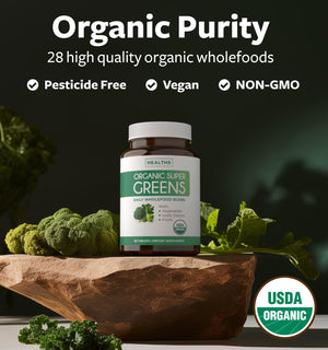 Super Greens & Vitamin C (1-Month Supply) Greens & C Synergy Bundle of Organic Super Greens Powder - Complete Superfood (60 Capsules) & & Vitamin C Immune Support (60 Vegetarian Caps)(Non-GMO) Healths Harmony buy supplements Au