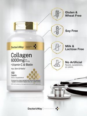Doctor's Way Collagen Complex | 150 Caplets | with Vitamin C and Biotin | Non-GMO, Gluten Free Supplement Doctor's Way buy supplements Au
