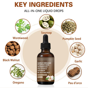 SERSANVE Natural Black Walnut Wormwood Gut Cleanse | Black Walnut Clove Drops with Pumpkin Seed, PAU D’Arco, Soursop, Garlic and Oregano | Vegan, Alcohol-Free Formula for Digestion Support, 2 fl oz SERSANVE buy supplements Au