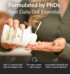 BIOptimizers Probiotic Breakthrough - Lactobacillus Plantarum OM Probiotics & Prebiotics Health Supplement for Gut, Digestive & Immune Support Probiotics