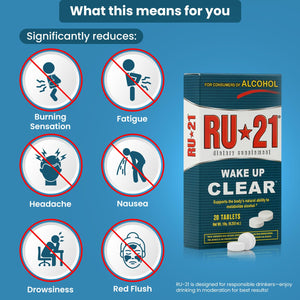 RU-21 The Supplement for When You Want to Drink & Go to Work The Next Morning | Feel Better After Celebrating & Support Your Liver | Trusted for 23+ Years | Made in USA (20 Pills, 10 Servings) RU-21Buy Supplements Australia