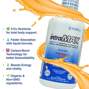 intraMAX Drucker Labs Organic Sugar-Free All-in-One Performance Liquid Multivitamin for Men & Women | Non-GMO, Gluten & Dairy Free | with Magnesium, Zinc, Vitamins D, C & E | 32 oz intraMAX buy supplements Au