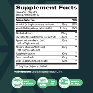 TC24 - Natural Supplement with Myrciaria Jaboticab, Lipophytol, Pygeum Africanum Extract & Boron - Non-GMO, Stimulant-Free, Easy-to-Take - Made in USA, GMP-Certified - 60 Capsules, 1 Month Supply