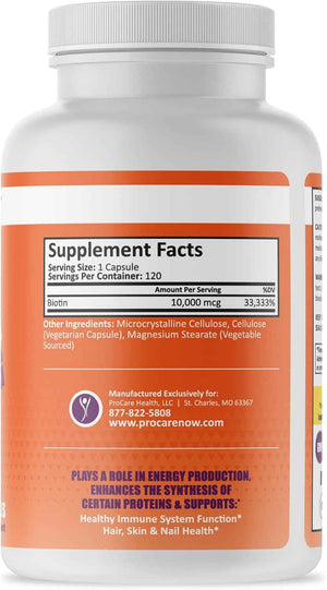 ProCare Health - Biotin - 10,000mcg - 120 Count