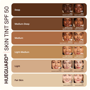 Live Tinted Hueguard Skin Tint SPF 50 - Tinted Mineral Sunscreen with Light-Medium Buildable Coverage With a Hydrating and Radiant Finish - Water and Sweat Resistant, 1.35 fl oz - Shade 10 Live TintedBuy Supplements Australia
