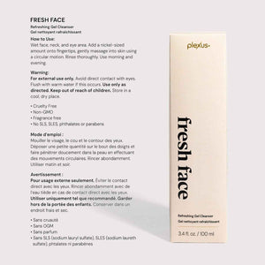 Plexus Fresh Face Refreshing Gel Cleanser - 3.4 Fl Oz - pH-Balanced - Hydrating gel removes makeup & impurities. Microbiome-supporting with hibiscus, dragon fruit & hyaluronic acid