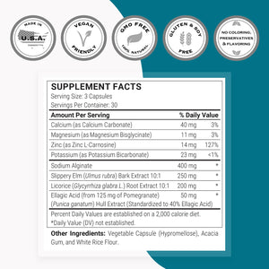 Supersmart Acid Balance Formula (Advanced Complex) - with Zinc L-Carnosine, Slippery Elm Extract, Licorice Root | Non-GMO & Gluten Free - 90 Vegetarian Capsules Supersmart buy supplements Au
