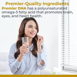 Premier Research Labs Premier DHA - Vegan DHA with Omega 3 Fatty Acids, Algae Based DHA for Women & Men, Natural DHA Supplement Suitable for Vegans- 60 Vegetarian Softgel Capsules Premier Research LabsBuy Supplements Australia