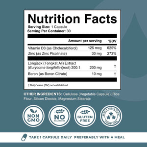 Left Coast Performance Boron Supplement for Men & Beef Organ Supplement - Testosterone Boosting Bundle for Men's Gut Health Energy Hormone Balance and Immune Support