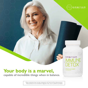 Orenda Immune + Detox - Specialized Formula with Calcium d-Glucarate, Beta 1,3 Glucans & IMMUSE for Wellness and Balance - 120 Capsules
