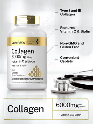 Doctor's Way Collagen Complex | 150 Caplets | with Vitamin C and Biotin | Non-GMO, Gluten Free Supplement Doctor's Way buy supplements Au