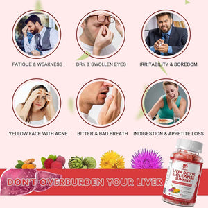 2 Pack Lukaree Liver Cleanse Detox & Repair Gummies w/Artichok & Dandelion - Sugar-Free Milk Thistle Supplement for Digestion & Immunity - Herbal Liver Health Supplement for Men & Women- Vegan, 60 Count