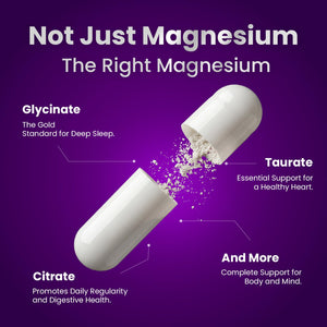 Magnesium Complex, Magnesium Glycinate, Elemental Magnesium Supplement with Taurate, Citrate, Orotate & Aspartate, Supports Muscle Relaxation, Heart Health, Sleep & Energy | Vegan (500mg) VCCVBB buy supplements Au