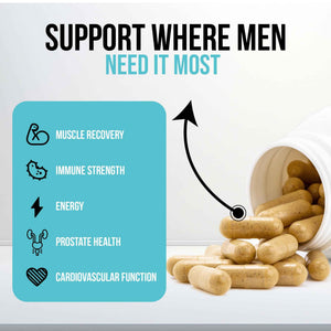 Wound Care Plus Men's Multivitamin - Comprehensive Vitamin & Mineral Blend with Vitamins A, B, C, D, E, Zinc - Supports Immune Health, Energy & Skin Wellness - 60 Capsules - Non-GMO, Gluten-Free