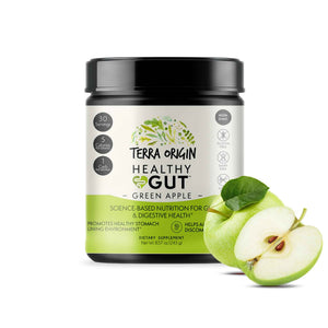 Healthy Gut Green Apple - 30-Servings with L-Glutamine, Zinc, Glucosamine, Slippery Elm Bark, Marshmallow Root and More!