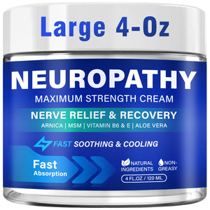 Neuropathy Nerve Relief Cream, Large 4 Oz, Nerve Savior for Neuropathy-Maximum Strength for Feet, Hands, Legs & Toes, Neuropathy Cream with Arnica, Vitamin B6, Aloe Vera & MSM, 120 ml TRPLKJEBuy Supplements Australia