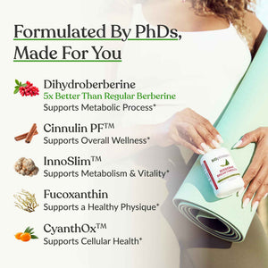 BIOptimizers Berberine Breakthrough Supplement - Metabolic Support –Healthy Metabolism - 60 Capsules - Vegetarian, Gluten-Free, Soy-Free
