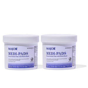 MAJOR Medi-Pads - Hemorrhoidal Hygienic Cleansing Witch Hazel Pads - Cooling Relief with Aloe - 100 Count Jar (2 Pack) MAJORBuy Supplements Australia