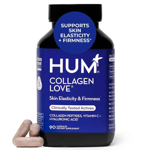 HUM Collagen Love Collagen Peptides Capsules, Firm Skin Support, 90 Count