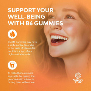 Potent Vitamin B6 Gummies for Adults - Potent Vitamin B Complex Supplements for Men & Women for Nervous System Support Mood & Immune System - Vegan Pyridoxine Chews for Energy & Metabolism - 30 Count