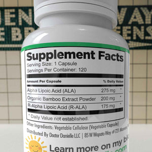 Alpha-Lipoic Acid by Dr. Danielle, Neuropathy Support, Non-GMO, Gluten-Free, Vegan, Soy-Free, Promotes Healthy Blood Sugar, Alpha R Lipoic Acid R-ALA, R-ALA, 120 Veggie Caps