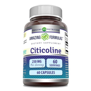 Amazing Formulas Citicoline 250 mg - Capsules Supplement - Non-GMO - Gluten Free - Made in USA (60 Count)