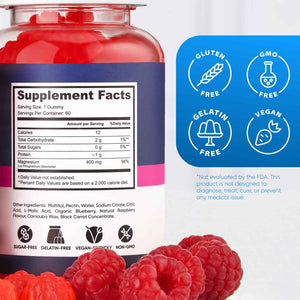 Magnesium Glycinate Gummies 400mg, High Absorption Magnesium Supplement for Women