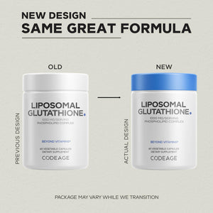 Codeage Liposomal Glutathione 1000 mg Supplement, High-Potency Reduced L-Glutathione - Liposomal Delivery - Phospholipids - Non-GMO, Gluten-Free - 60 Capsules CodeageBuy Supplements Australia