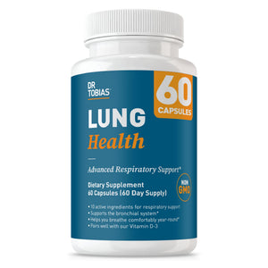 Dr. Tobias Lung Health - Lung Support Supplement with Vitamin C, Butterbur, Quercetin & Bromelain | Lung Cleanse & Detox Formula for Bronchial & Respiratory System Non-GMO (60 Capsules, 60 Servings) Dr. TobiasBuy Supplements Australia