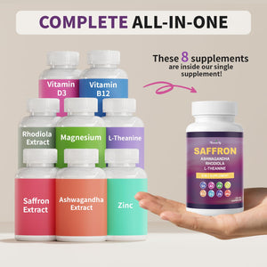 Theronika Aly Saffron Supplements – Blend with Ashwagandha, Safron, Rhodiola, Magnesium, L-Theanine, Zinc & B12, 88.5 mg Pure Saffron Extract Capsules Mood, Energy, Vision & Focus – 60 Vegan Capsules Theronika Aly buy supplements Au