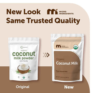 Micro Ingredients Organic Coconut Milk Powder, 2 Lb - Plant-Based Creamer for Coffee, Tea & Smoothies - Rich & Creamy, Easy Mixing - Non-GMO, Gluten-Free, Keto & Paleo Friendly