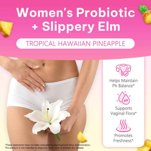 Onznoz Feminine Balance Gummies for Women, Vaginal Probiotics with Prebiotics & Lactobacillus Probiotic Blend, Supports pH Balance & Immune Health, Womens Probiotic Slippery Elm