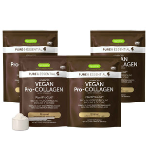 Igennus Vegan Collagen Peptide Powder, Enhanced with Glycine, Proline & Hydroxyproline & Cofactor Vitamin C, Non GMO, Complete Vegetarian Plant Based Collagen Powder Booster, 35 Servings