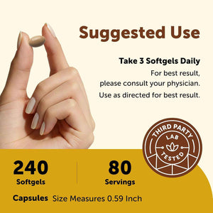 Micro Ingredients Nattokinase 240 Softgels, 200mg (4,000 FU) Per Serving - 7-in-1 Nattokinase Supplement with CoQ10, Bromelain, Turmeric, Ginger, Olive Leaf, & White Willow Bark - Non-GMO