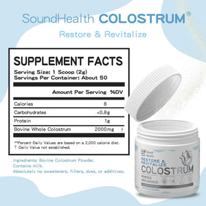 Colostrum Supplement Powder for Humans - Organic Bovine Colostrum Supplement for Gut Health, Hair Growth, Beauty