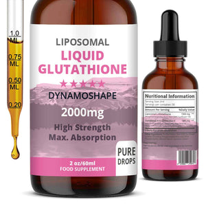 Liposomal Glutathione 2000mg with Vitamin C, Oral Glutathione Liquid, Antioxidant Supplement for Detox, Superior Absorption, Higher Dosage (Pack of 1)