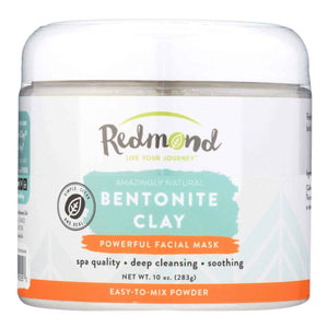 REDMOND Clay - Bentonite Clay of 1000 Uses, Soothing Facial Mask, 10 Ounce (1 Pack)