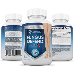 Justified Laboratories (3 Pack) Fungus Defend Max Pills 40 Billion CFU Probiotic 180 Capsules Justified Laboratories buy supplements Au