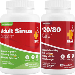 Redd Remedies Adult Sinus Support, 72 Capsules, and 120/80 Care, 60 Capsules