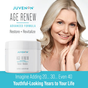 Juvenon AgeRenew Beta Glucan Anti Aging Immunity Support Supplement, Beta Glucan with Zinc Quercetin for Immune Defense Boost Juvenon buy supplements Au