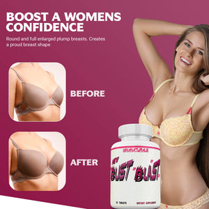 MINANATURALS Bust Blast Loaded Increase Breast Size Fast. Female Breast Enhancement - Bigger Boobs and Butt Pills. 60 Tablets MINANATURALS buy supplements Au