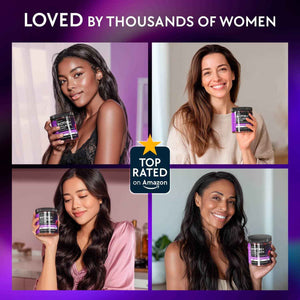 YOLOBALANCE Biotin Gummies 10000mcg for Hair Growth Support - Sugar Free Multi Collagen with Keratin, Silica & Hyaluronic Acid - Pectin Based