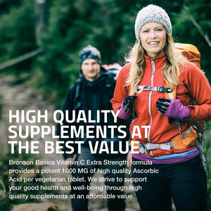 Bronson Vitamin C 1000mg Extra Strength, Supports a Healthy Immune System, High Potency, Non-GMO, 100 Vegetarian Tablets