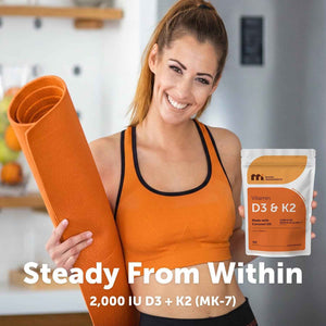 Micro Ingredients Vitamin D3 2,000 IU + K2 MK-7 50 mcg, 300 Softgels - Made with Coconut Oil - 2-in-1 Formula - Easy to Swallow, Non-GMO