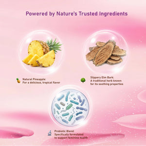 Premium Feminine Balance Gummies for Women - 60 Gummies, Hawaiian Pineapple Flavor - with Probiotics & Vitamin C - Supports Feminine Wellness & Healthy Balance - Gluten Free, Vegan(30 Servings)(Q2) QZQHUABuy Supplements Australia
