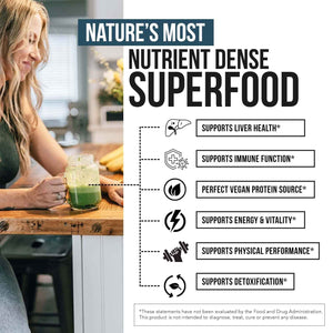 Organic Spirulina Tablets (360 Tablets) - Made with Parry Spirulina, The Best Spirulina in the World, Highest Nutrient Density - Non-Irradiated, 3 Organic Certifications (90 Servings)