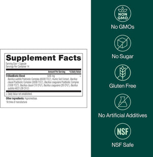 Probiotic Trillion - 1 Trillion CFU with Prebiotics, Probiotics, Parabiotics & Postbiotics - Bacillus Subtilis AB-22 - Gut Health, Immune Support, Glyphosate Detox - 30 Day Supply
