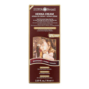 Surya Brasil Products Henna Cream, Mahogany, 2.37 Fluid Ounce